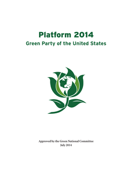 2014 Green Party Platform