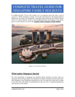 Complete Travel Guide for Singapore Family Holidays