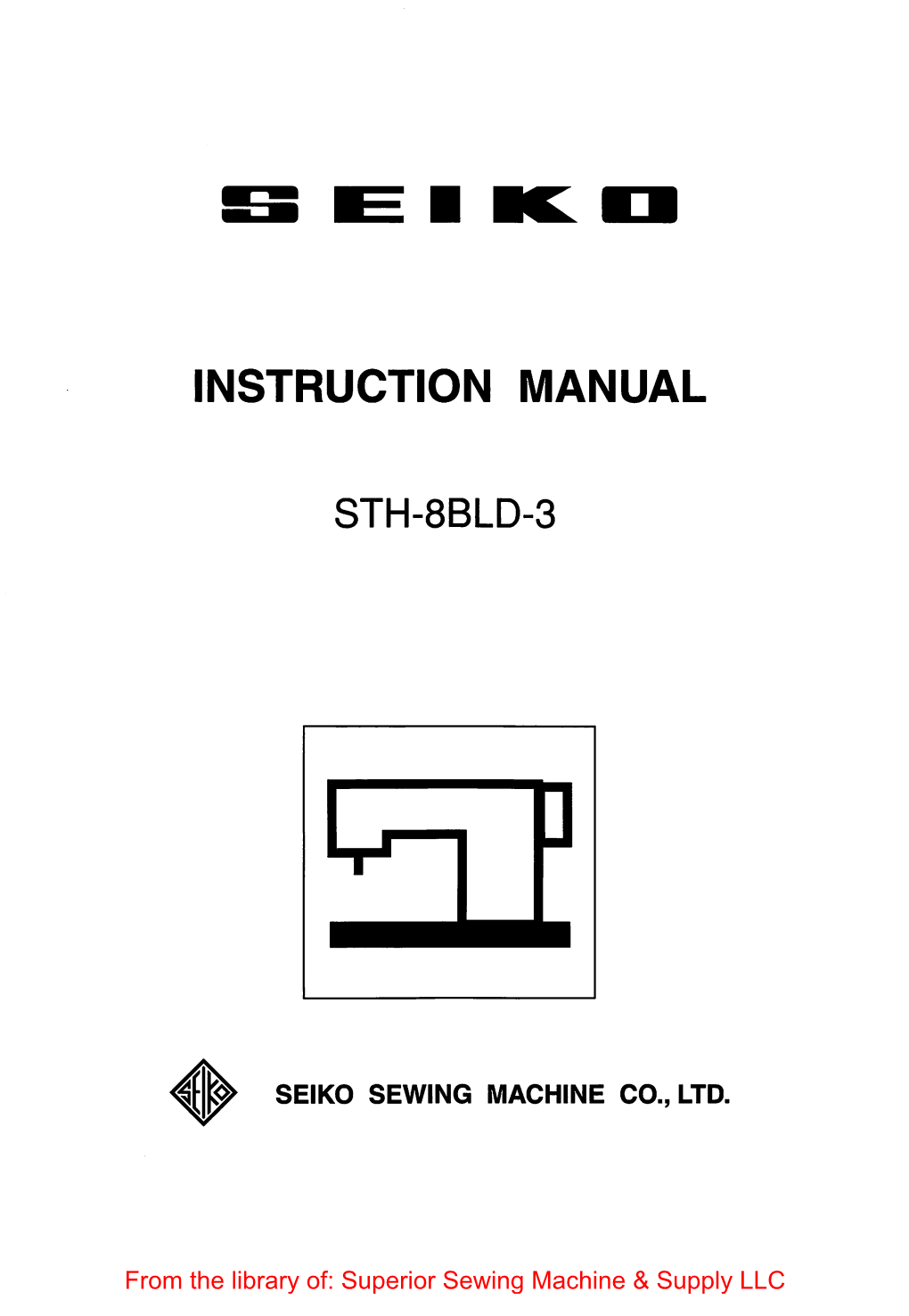 Seiko STH-8BLD-3 Instruction Manual.Pdf