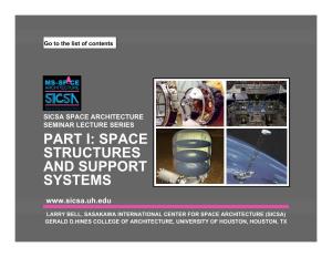 Space Structures and Support Systems