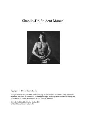 Shaolin-Do Student Manual