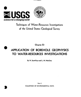Application of Borehole Geophysics to Water-Resourcesinvestigations
