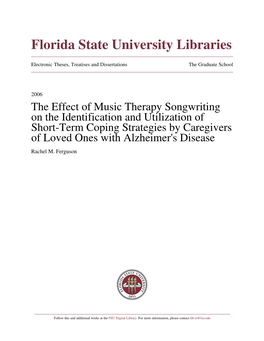 The Effect of Music Therapy Songwriting on the Identification