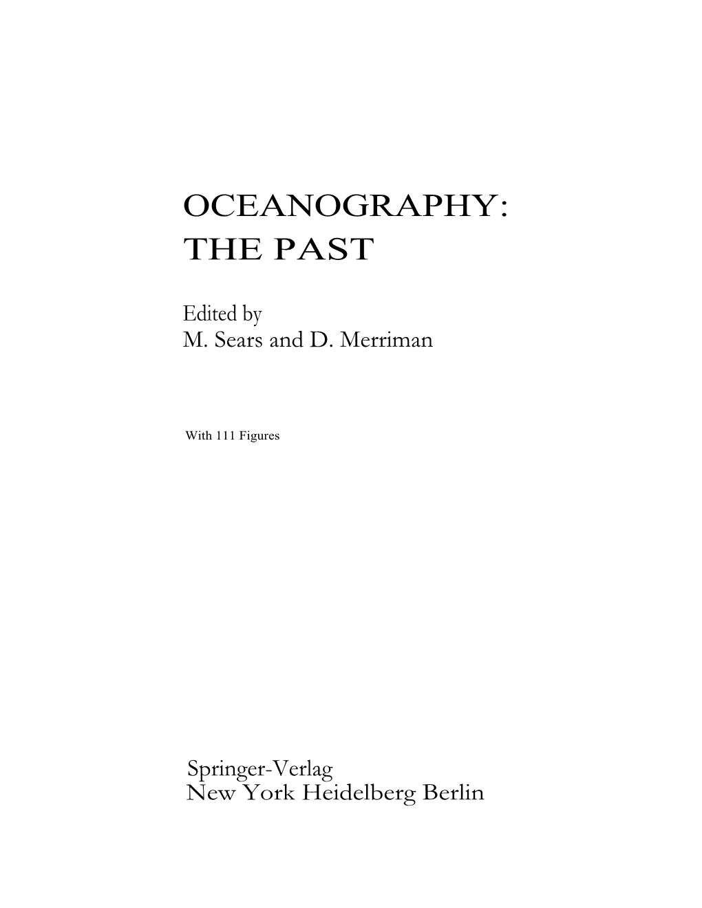 Oceanography: the Past