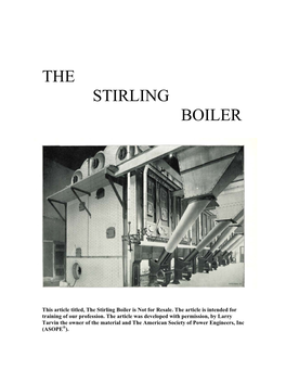 The Stirling Boiler