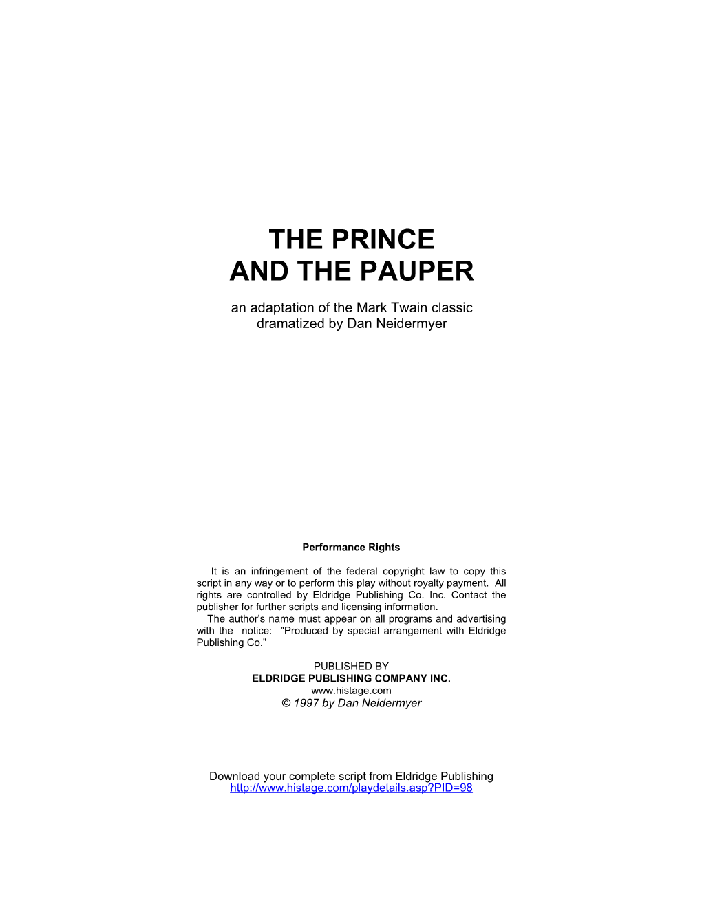 The Prince and the Pauper