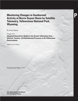 Monitoring Changes in Geothermal Activity at Norris Geyser Basin by Satellite Telemetry, Yellowstone National Park, Wyoming