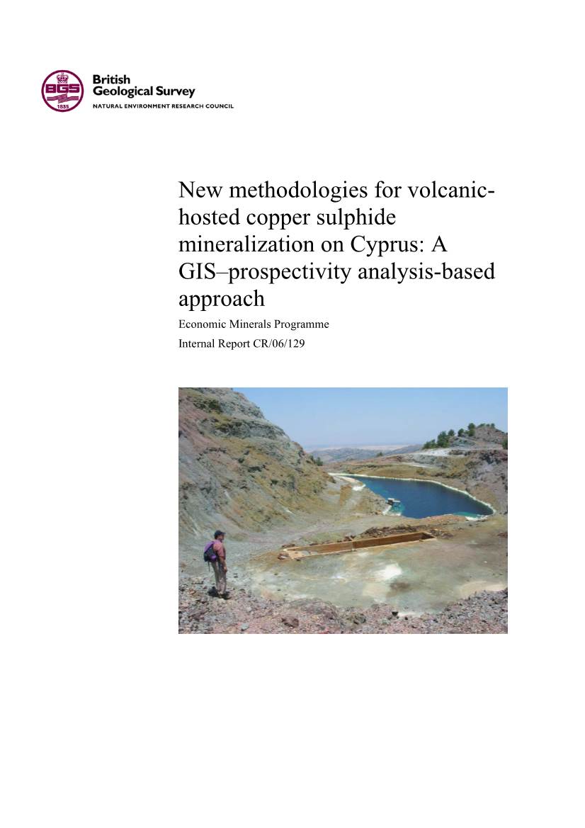 New Methodologies for Volcanic-Hosted Copper Sulphide Mineralization on Cyprus: a GIS–Prospectivity Analysis-Based Approach