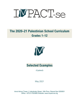 The 2020–21 Palestinian School Curriculum Grades 1–12