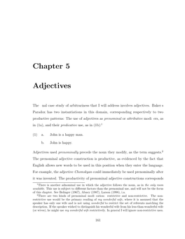 Chapter 5 Adjectives