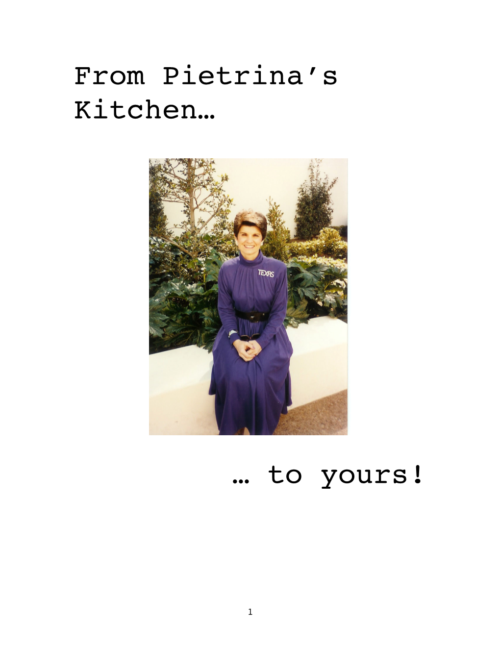 Pietrina's Cookbook