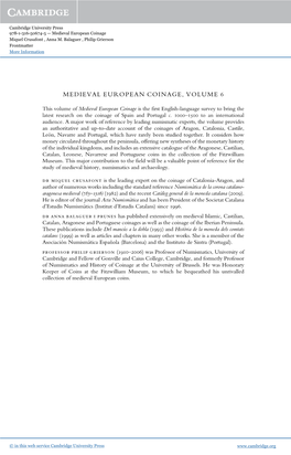 Medieval European Coinage, Volume 6