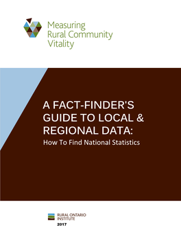 A Fact-Finder's Guide to Local & Regional Data