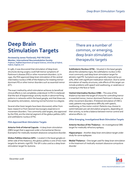 Deep Brain Stimulation Targets