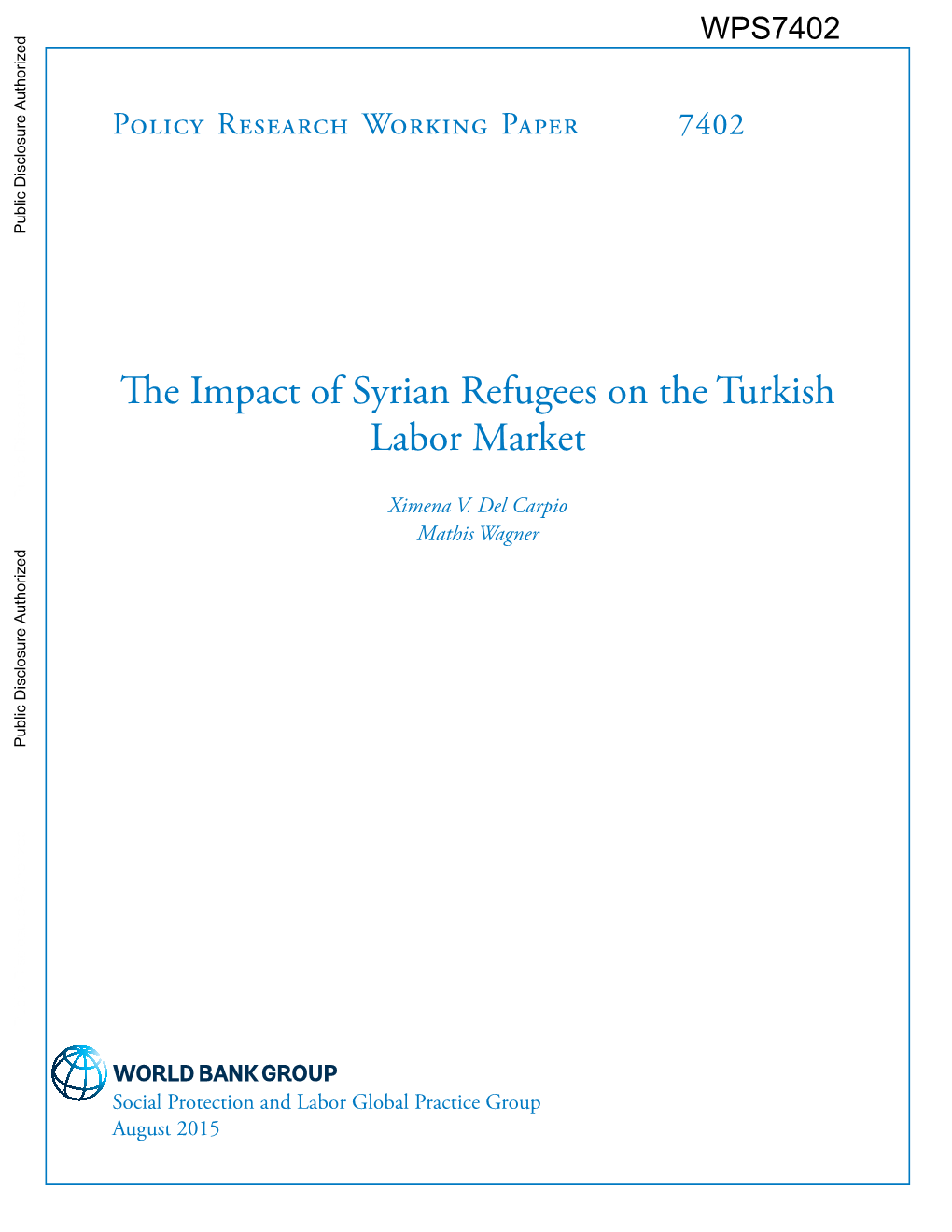 Turkey, Making It the Largest Refugee-Hosting Country Informal Sector