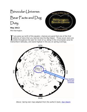 Binocular Universe: Bear Facts and Dog Duty May 2012 Phil Harrington