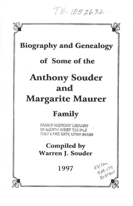 Anthony Souder and Margarite Maurer Family