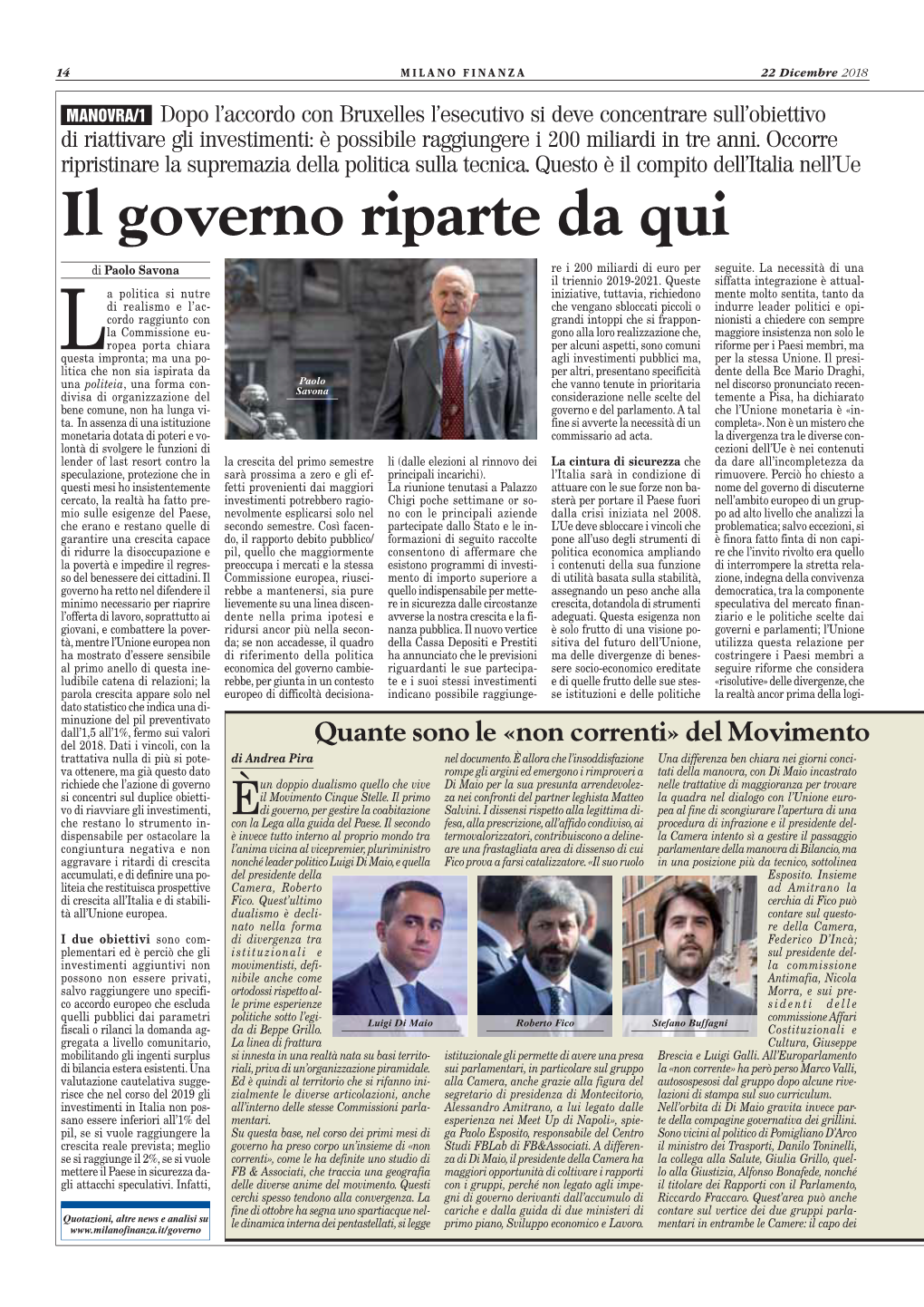 Il Governo Riparte Da Qui