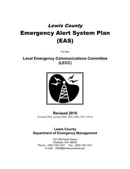 Emergency Alert System Plan (EAS)