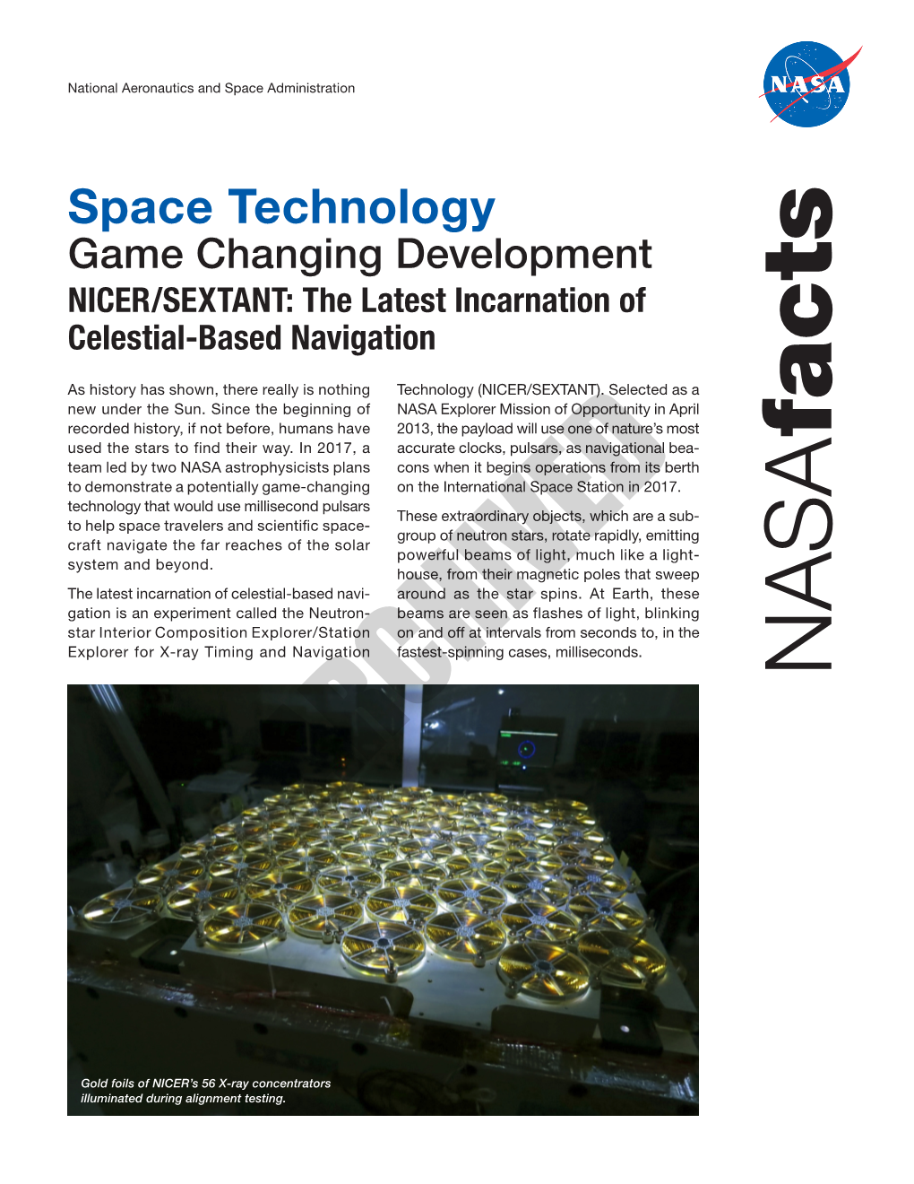 Space Technology Game Changing Development; NICER/SEXTANT: the Latest Incarnation of Celestial-Based Navigation