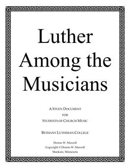A Study Document for Students of Church Music
