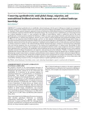 Conserving Agrobiodiversity Amid Global Change, Migration, and Nontraditional Livelihood Networks: the Dynamic Uses of Cultural Landscape Knowledge