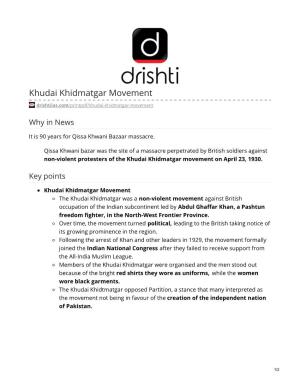 Khudai Khidmatgar Movement