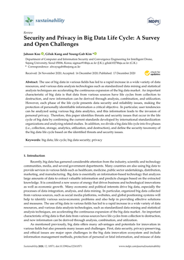 Security and Privacy in Big Data Life Cycle: a Survey and Open Challenges