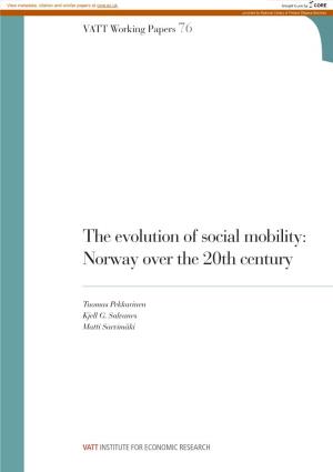 The Evolution of Social Mobility: Norway Over the 20Th Century