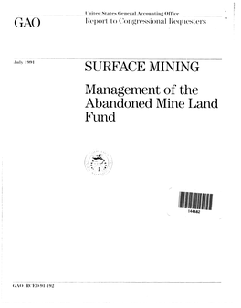 Management of the Abandoned Mine Land Fund