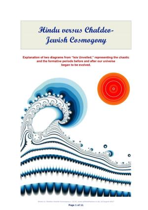 Hindu Vs. Chaldeo-Jewish Cosmogony V