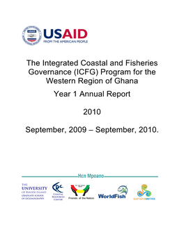 The Integrated Coastal and Fisheries Governance (ICFG) Program for the Western Region of Ghana