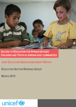Access to Education for Syrian Refugee Children and Youth in Jordan Host Communities