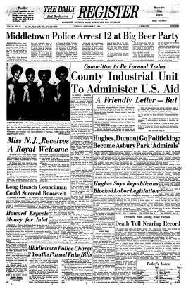 County Industrial Unit to Administer U.S. Aid by CHARLES A