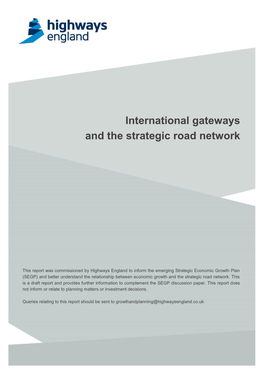 International Gateways and the Strategic Road Network