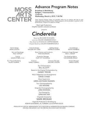 Cinderella Wednesday, March 6, 2019, 7:30 PM