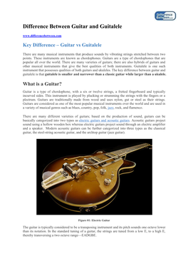 Difference Between Guitar and Guitalele