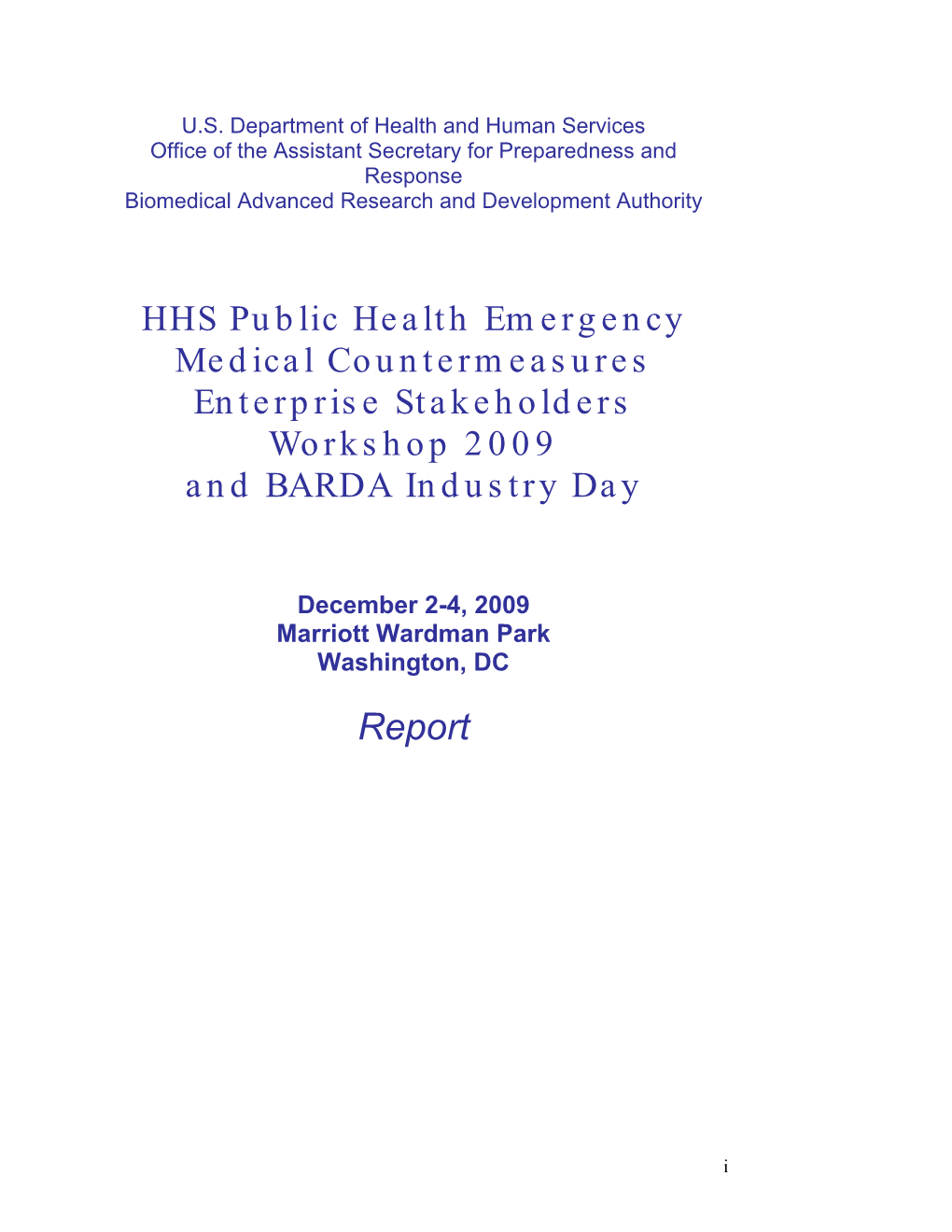 2009 HHS PHEMCE Stakeholders