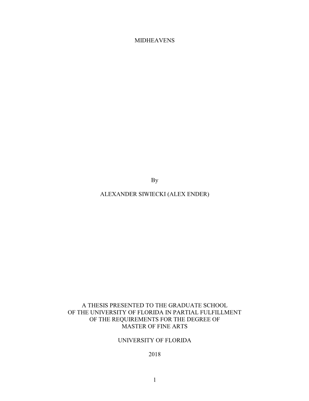 University of Florida Thesis Or Dissertation Formatting