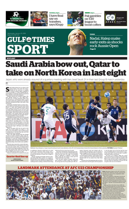 Saudi Arabia Bow Out, Qatar to Take on North Korea in Last Eight