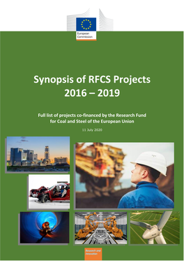 Synopsis of RFCS Projects 2016 – 2019
