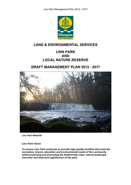 Land & Environmental Services Linn Park and Local Nature Reserve Draft