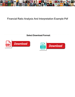 Financial Ratio Analysis and Interpretation Example Pdf