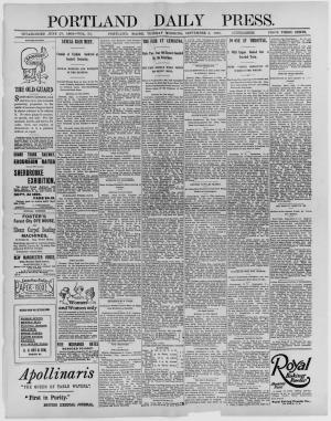 Portland Daily Press: September 3, 1895
