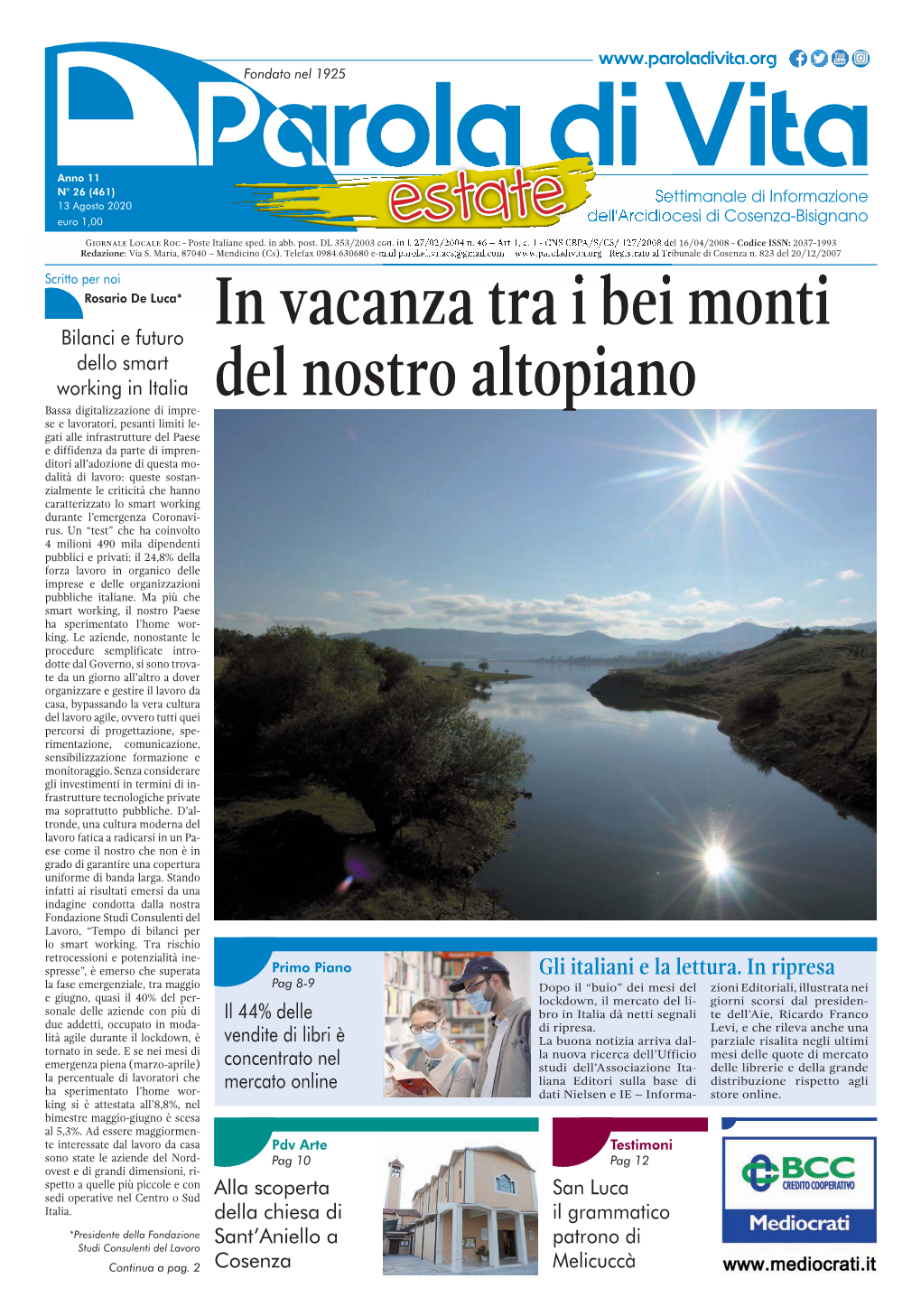 Estate Dell'arcidiocesi Di Cosenza-Bisignano Giornale Locale Roc - Poste Italiane Sped