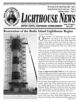 Restoration of the Bodie Island Lighthouse Begins