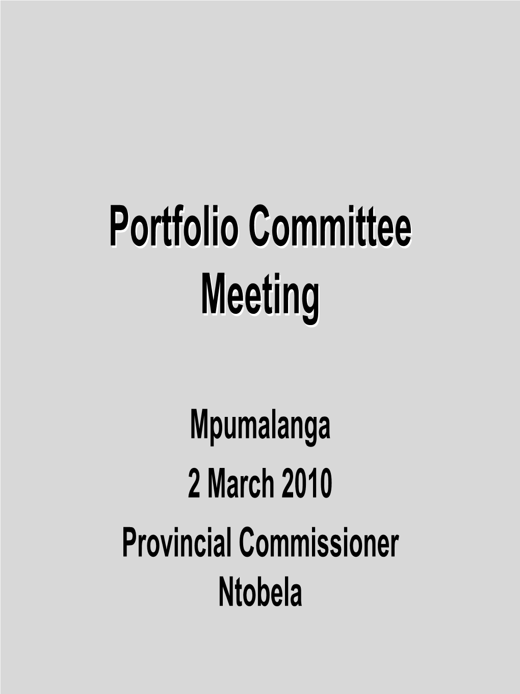 Mpumalanga Presentation