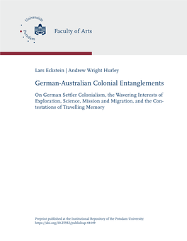 German-Australian Colonial Entanglements: on German Settler