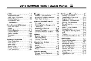 2010 HUMMER H3/H3T Owner Manual M