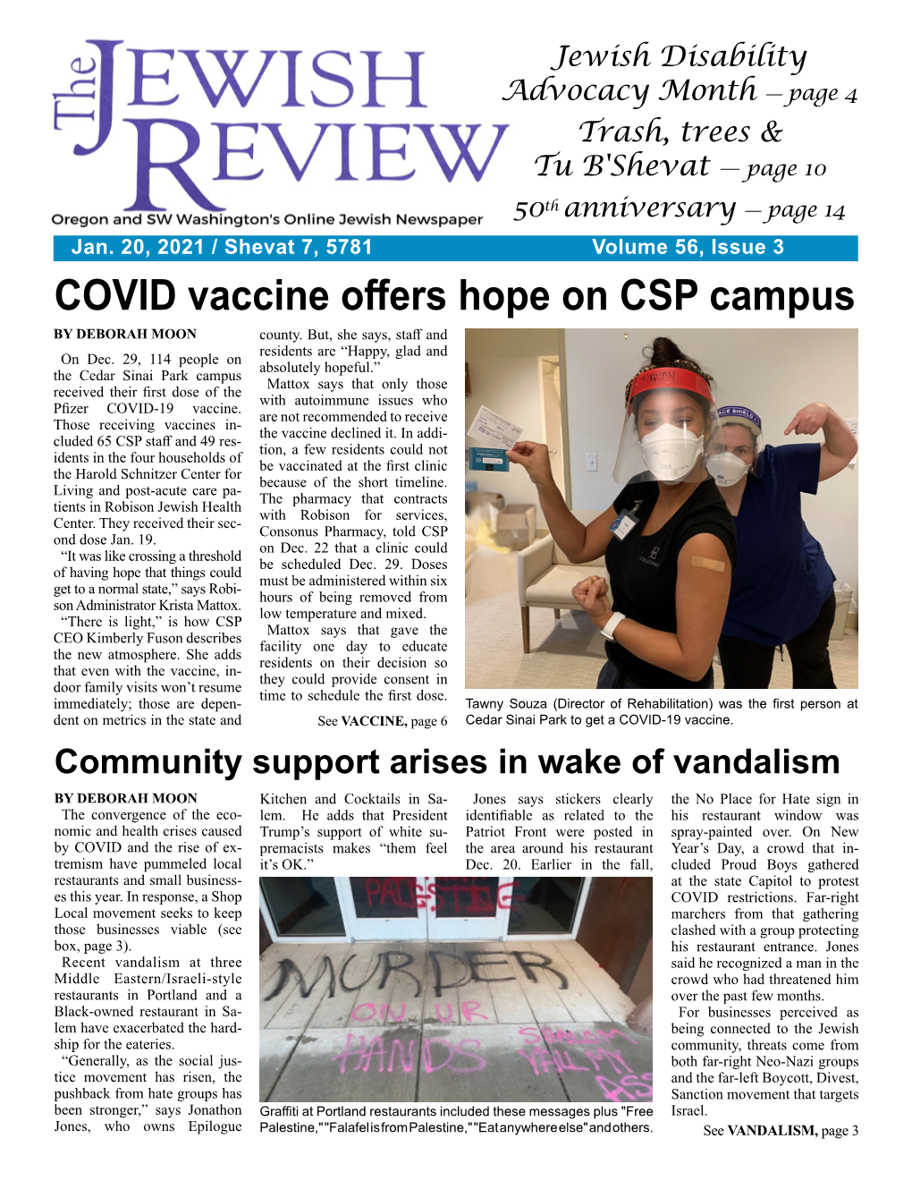 COVID Vaccine Offers Hope on CSP Campus by DEBORAH MOON County